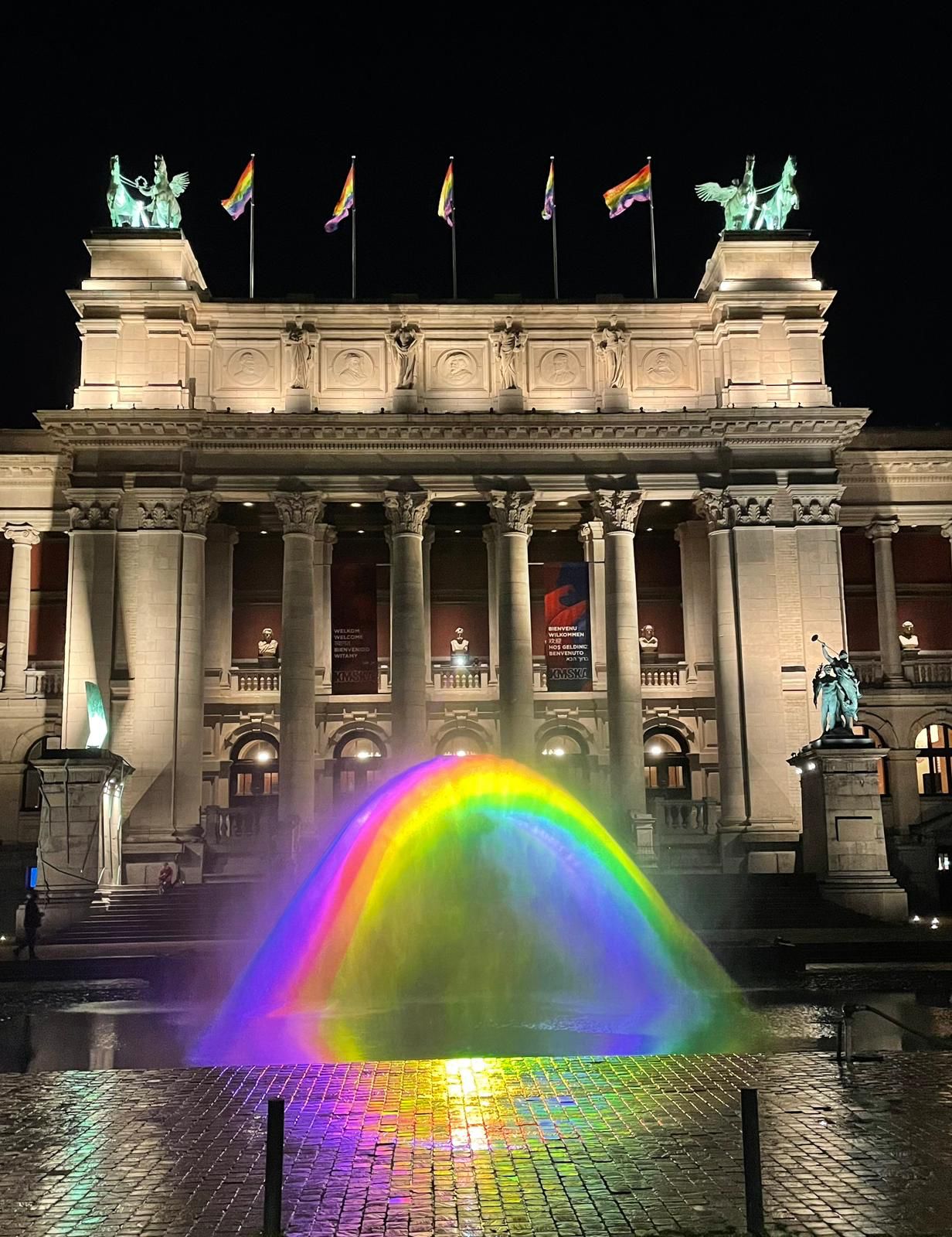 Antwerp Pride KMSKA rainbow activation